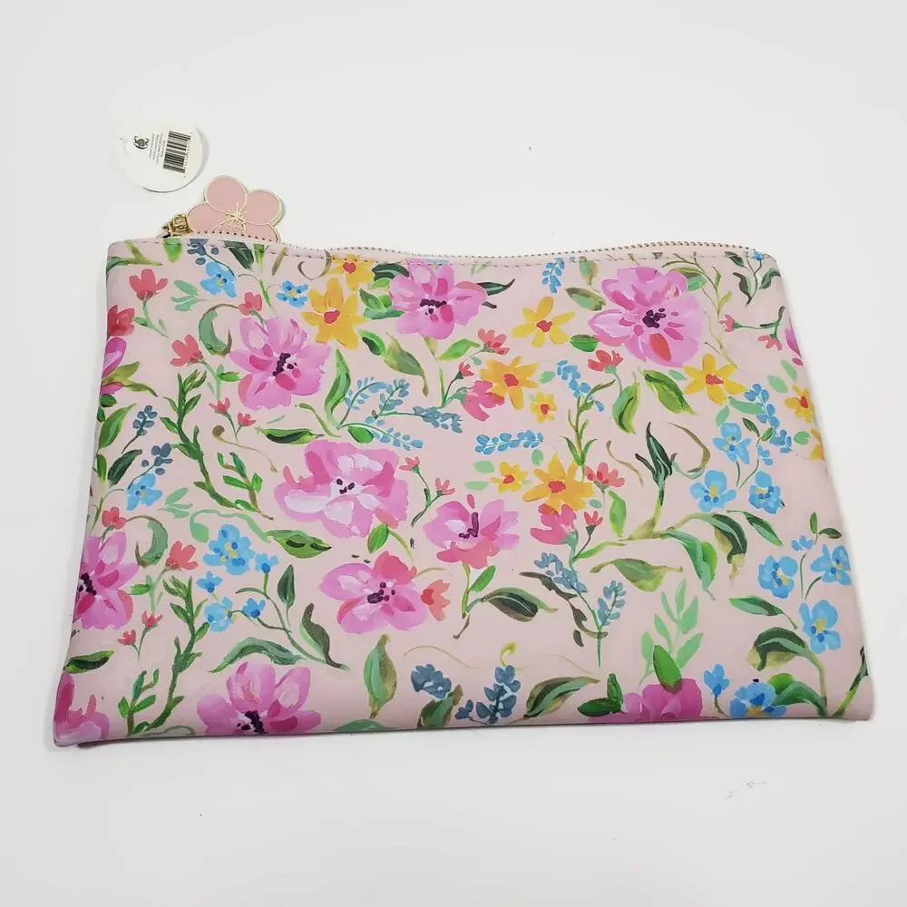 Corrine Haig Designs MOM Floral Makeup Bag Pouch Vinyl Zippered